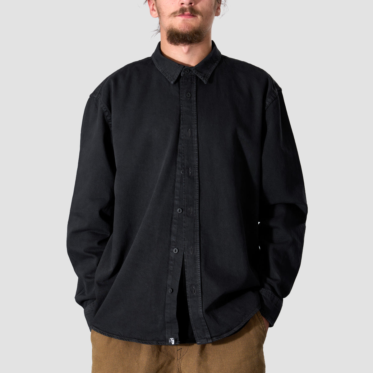 Heathen VG+ Medusa Longsleeve Work Shirt Void Wash