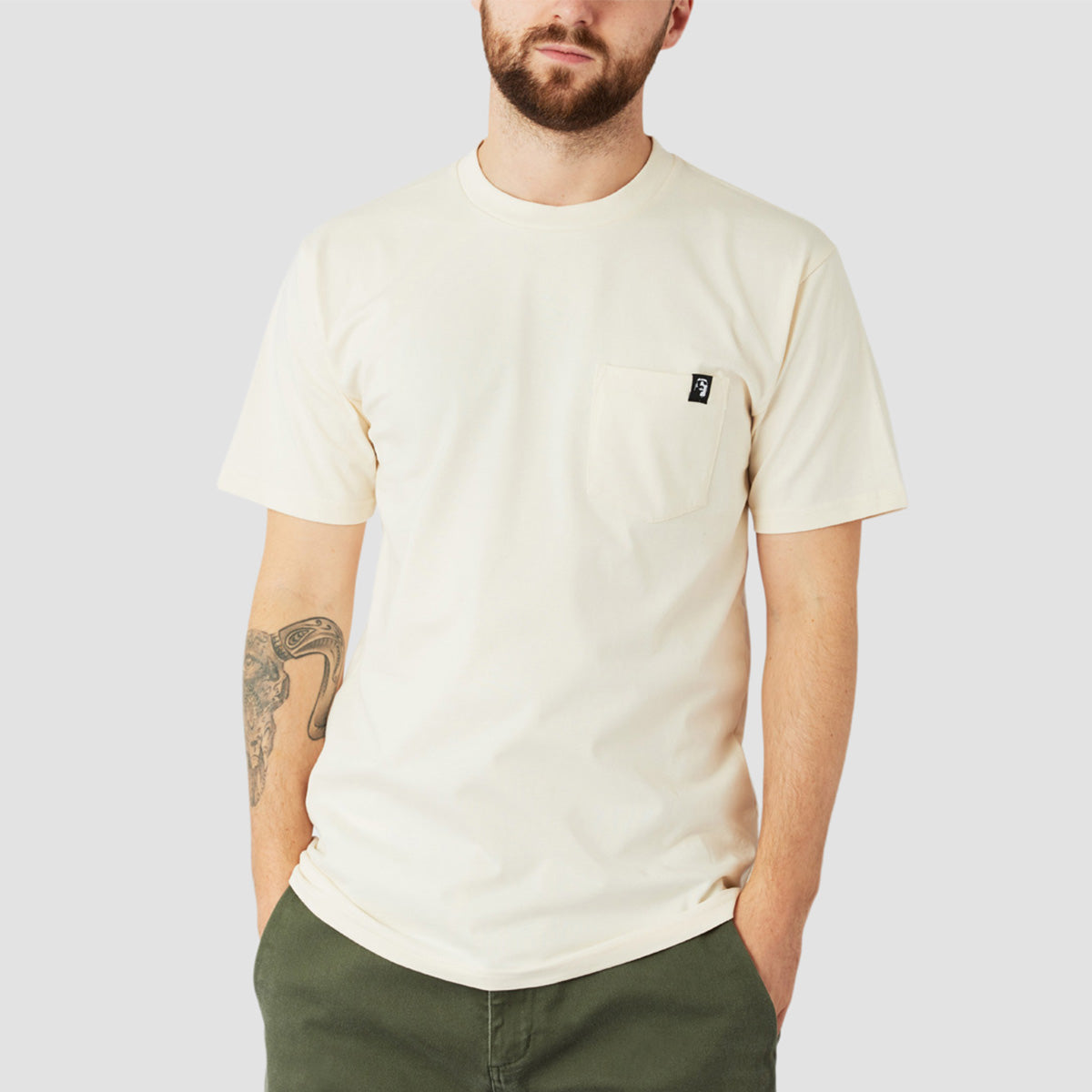 Heathen Microlith Pocket T-Shirt Ecru