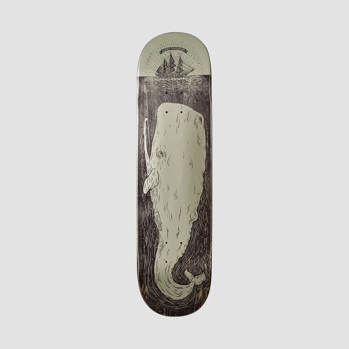 Heathen Moby Rising Metallic on Squarehead Skateboard Deck - 8.125"