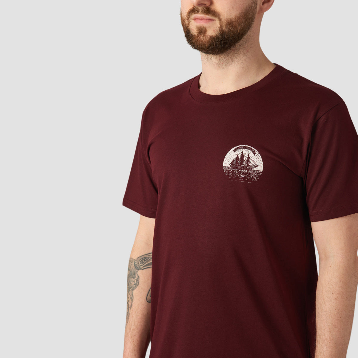 Heathen Moby T-Shirt Burgundy