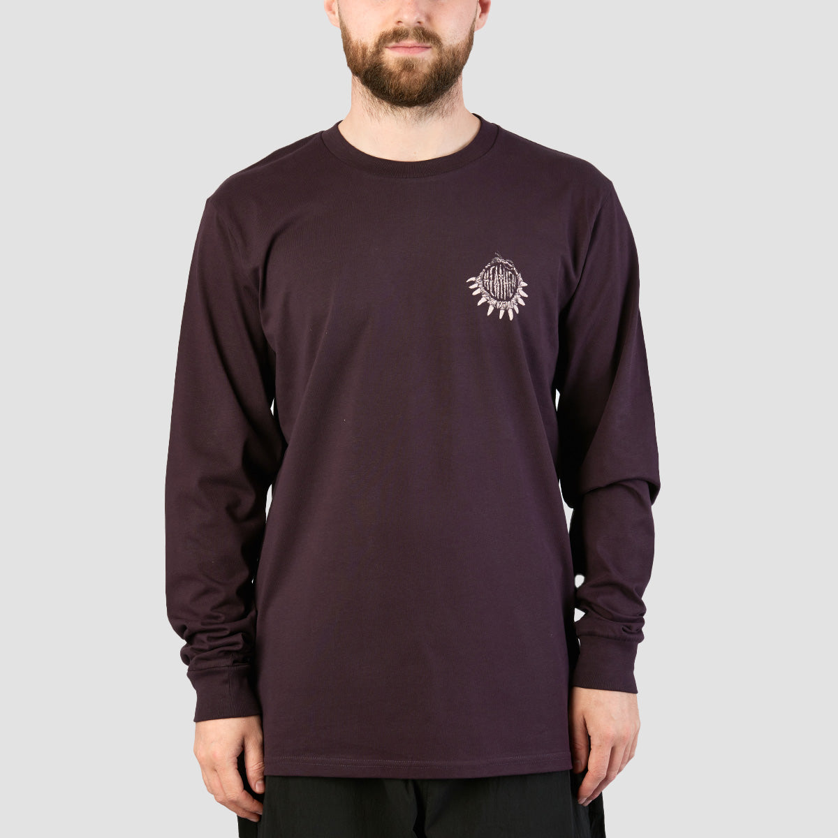 Heathen Moby vs Kraken Longsleeve T-Shirt Plum