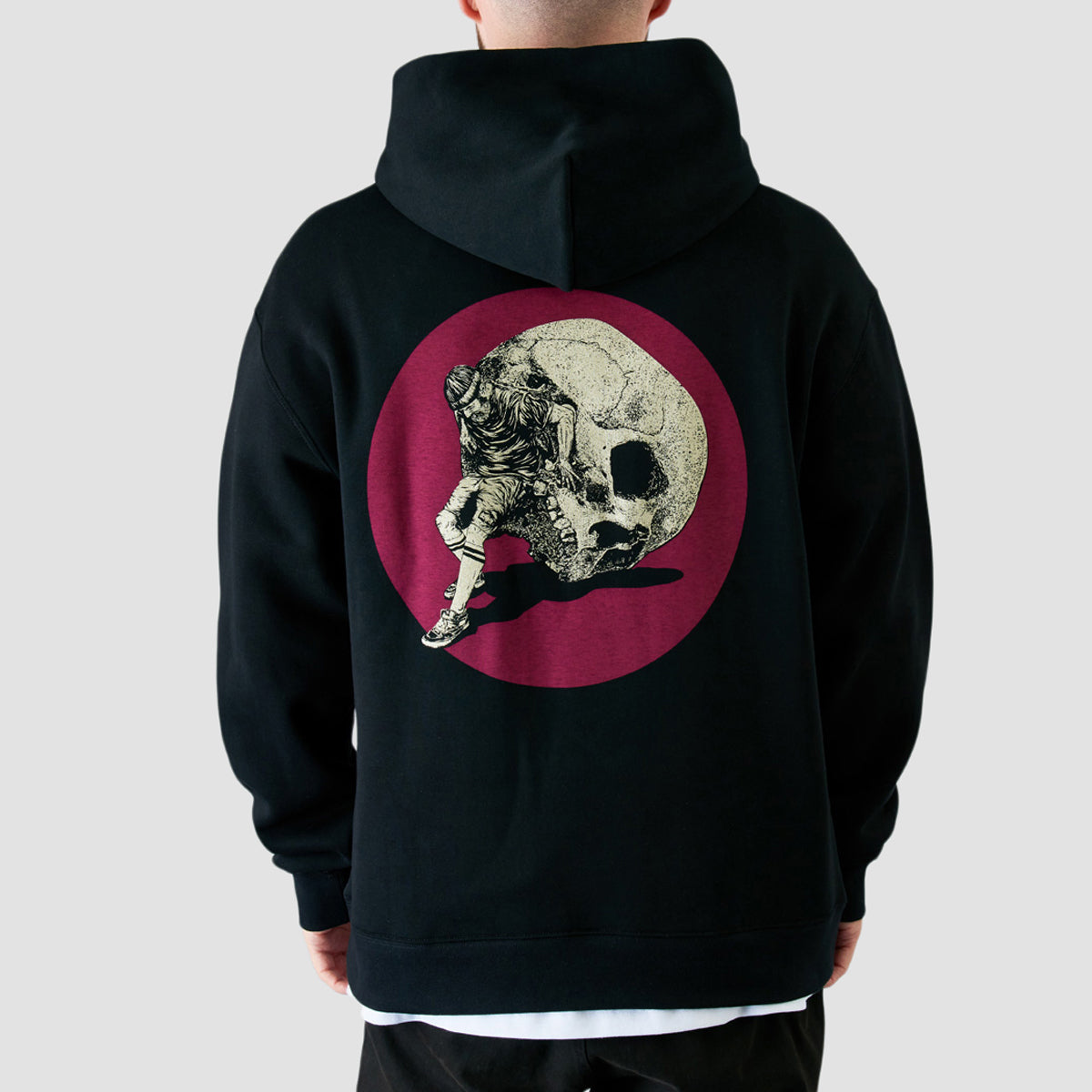 Heathen Sisyphus Relax Fit Pullover Hoodie Black