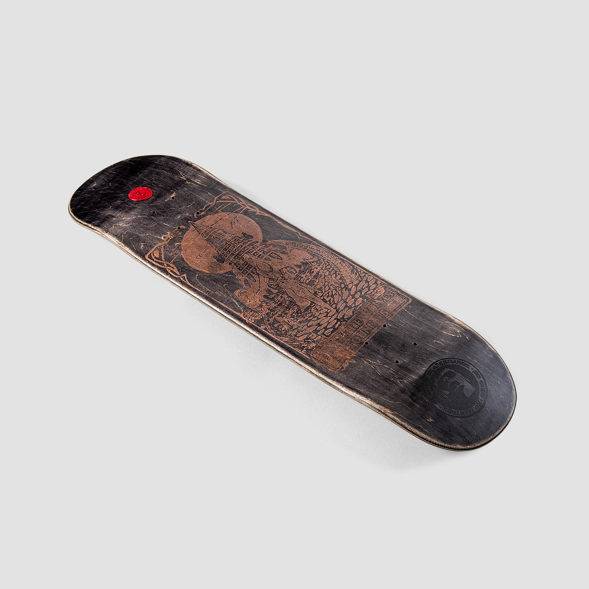 Heathen Skipp Wolves On Squarehead Limited Edition Lino Cut Print Skateboard Deck - 8.375"