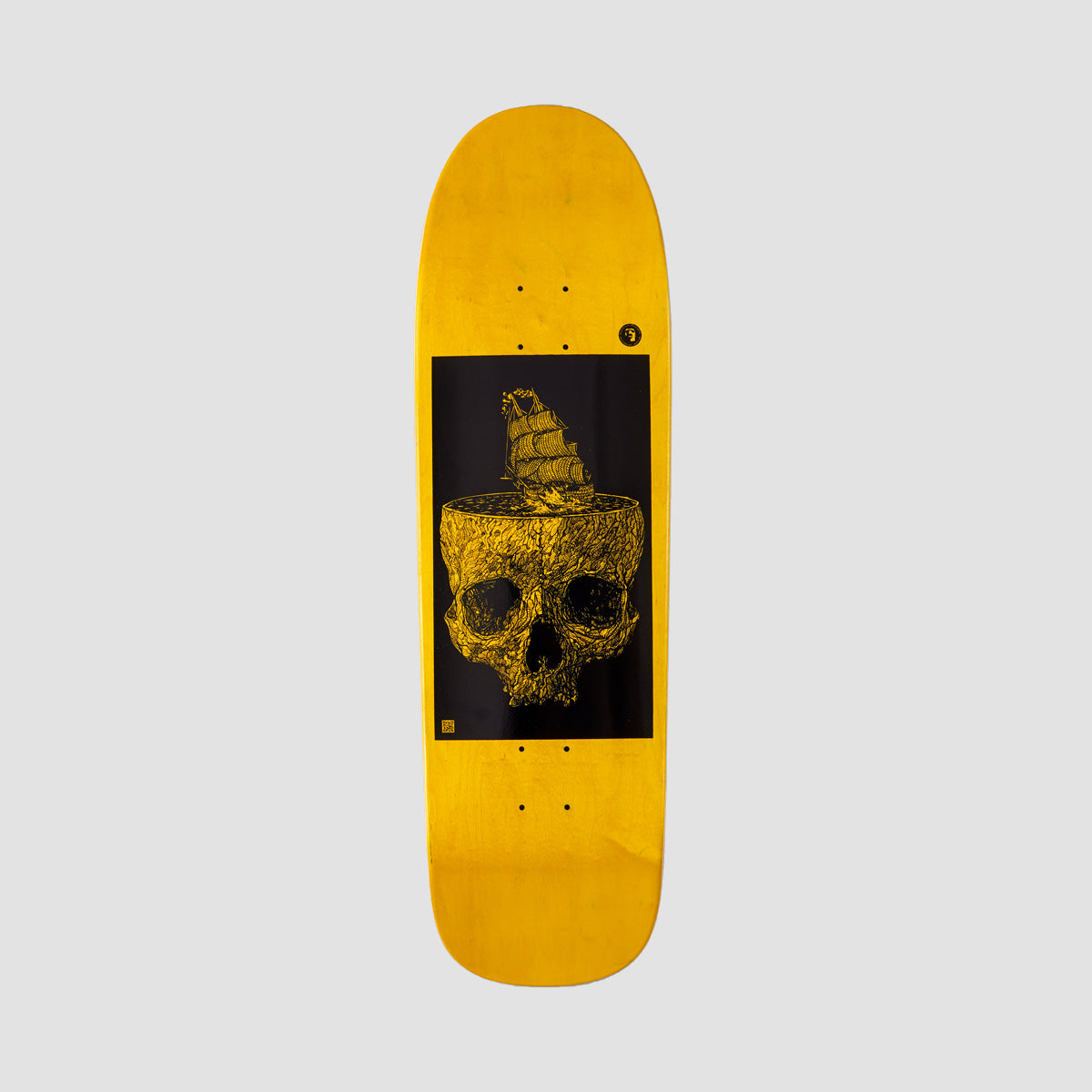 Heathen Stormy Seas On Bomber Skateboard Yellow - 9.25"