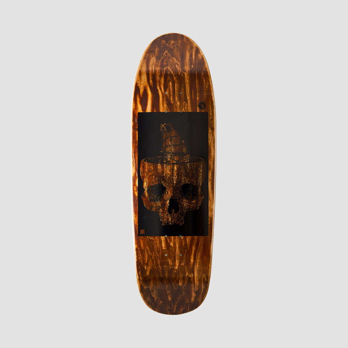 Heathen Stormy Seas On Floater Skateboard Brown - 9.4"