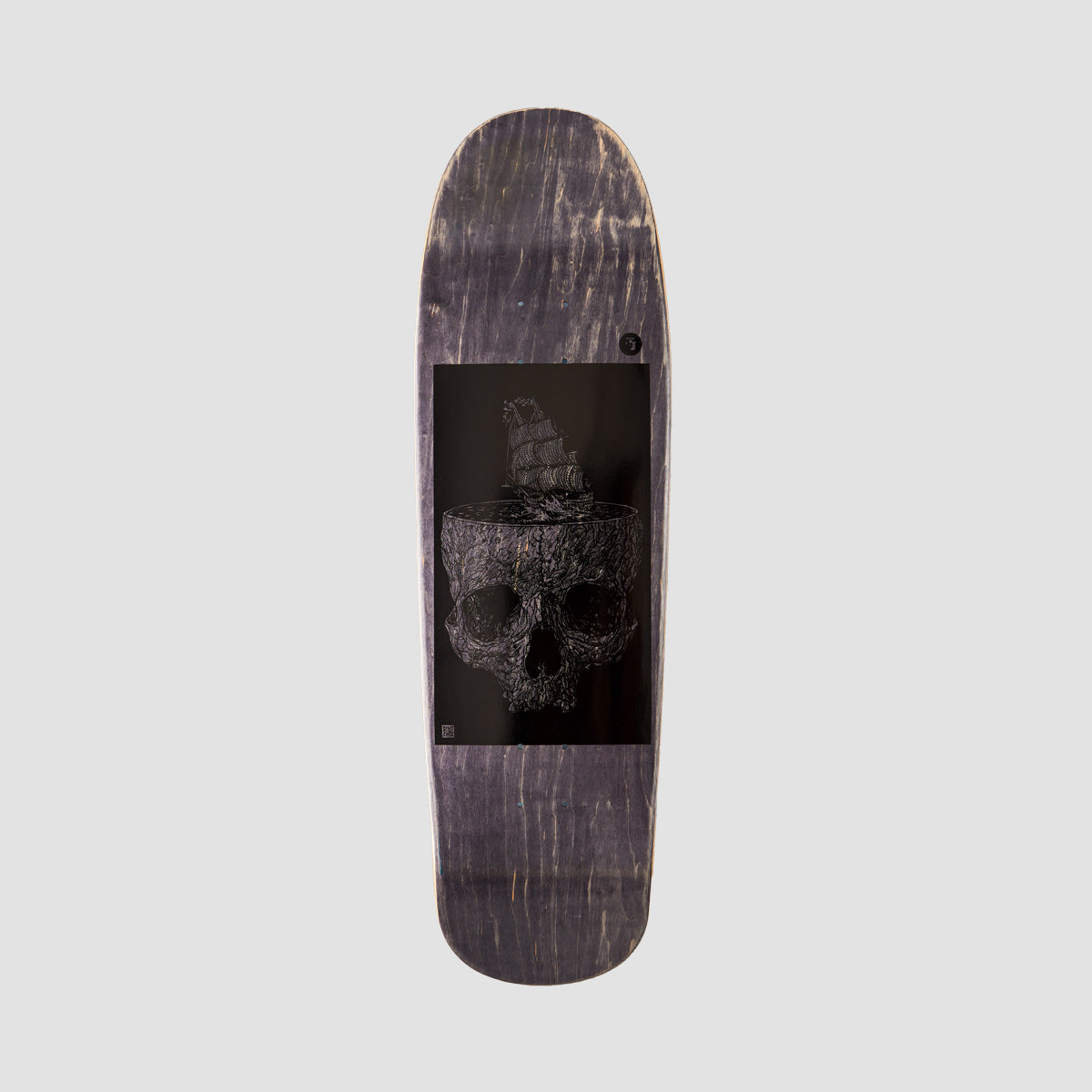 Heathen Stormy Seas On Grouper Skateboard Charcoal - 9"