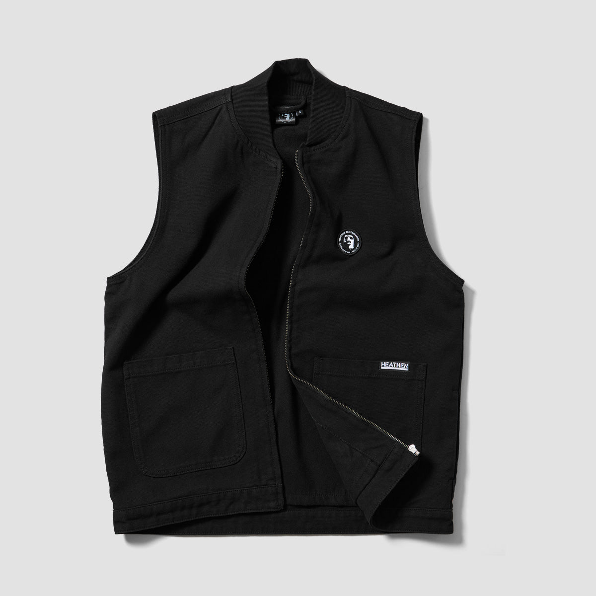 Heathen VG+ Seal Heavy Canvas Vest Jacket Void