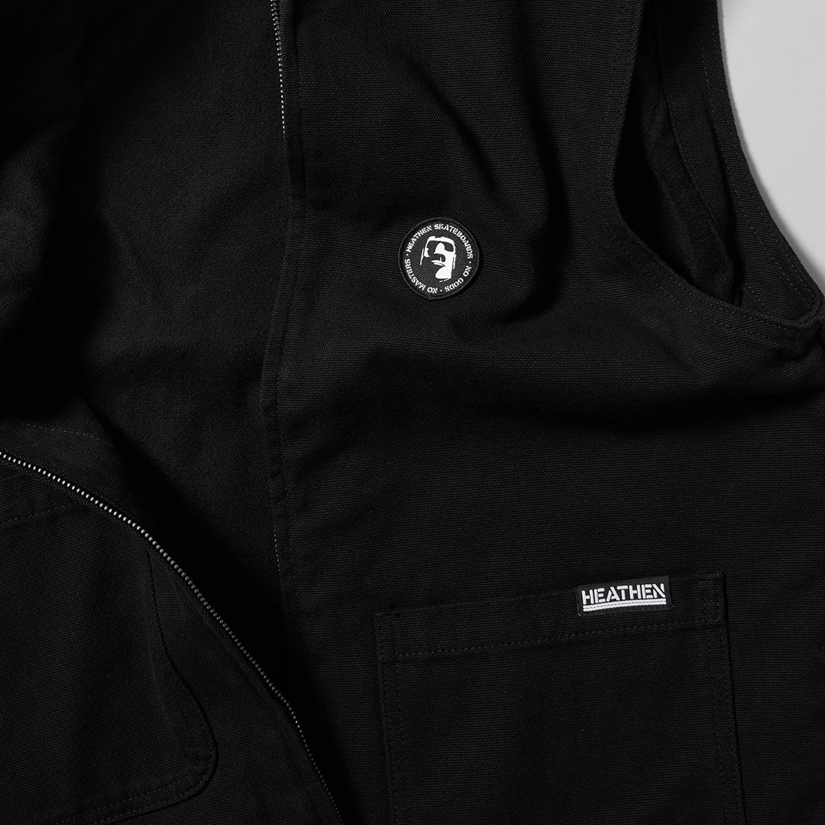 Heathen VG+ Seal Heavy Canvas Vest Jacket Void