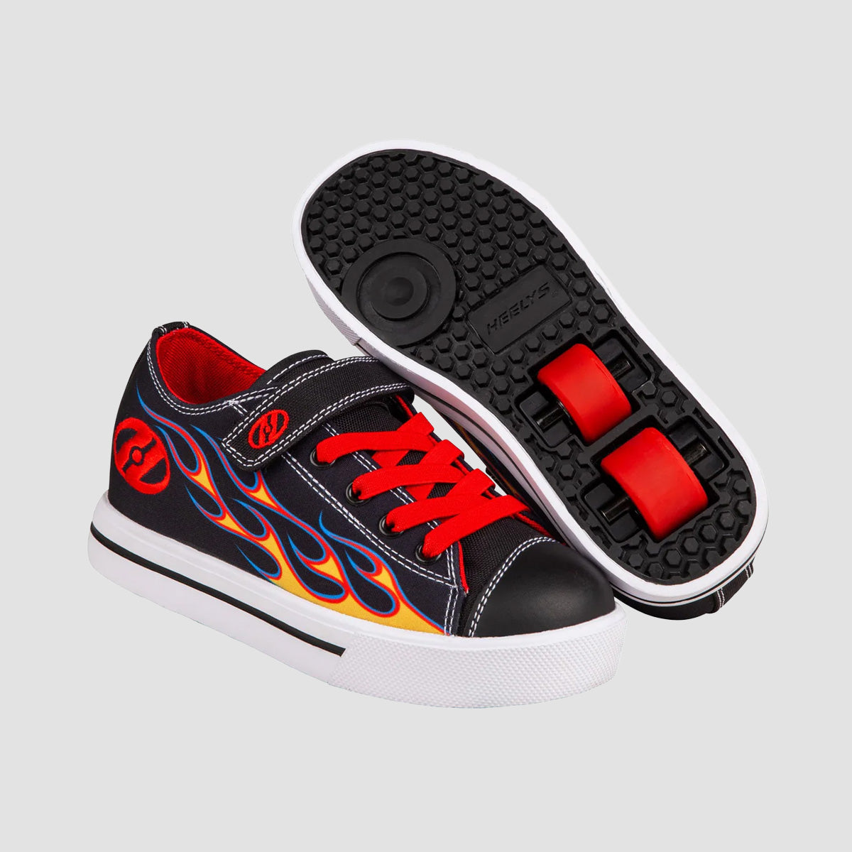 Heelys Snazzy X2 Black/Yellow/Red Flame