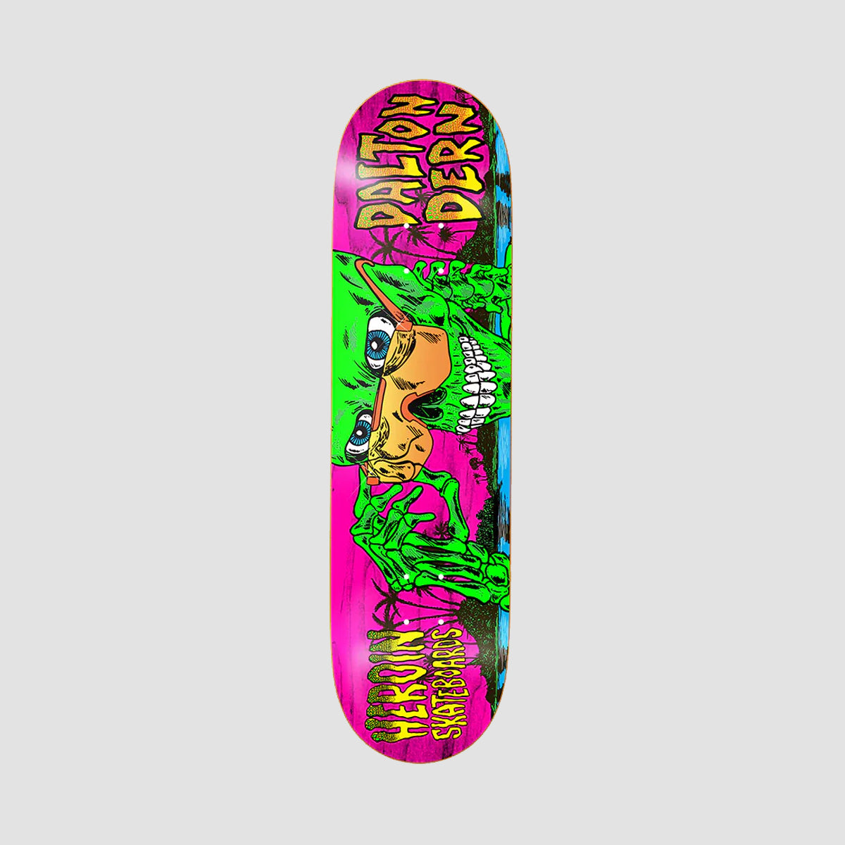 Heroin Dalton Dern Skeleton Skateboard Deck - 8.5"