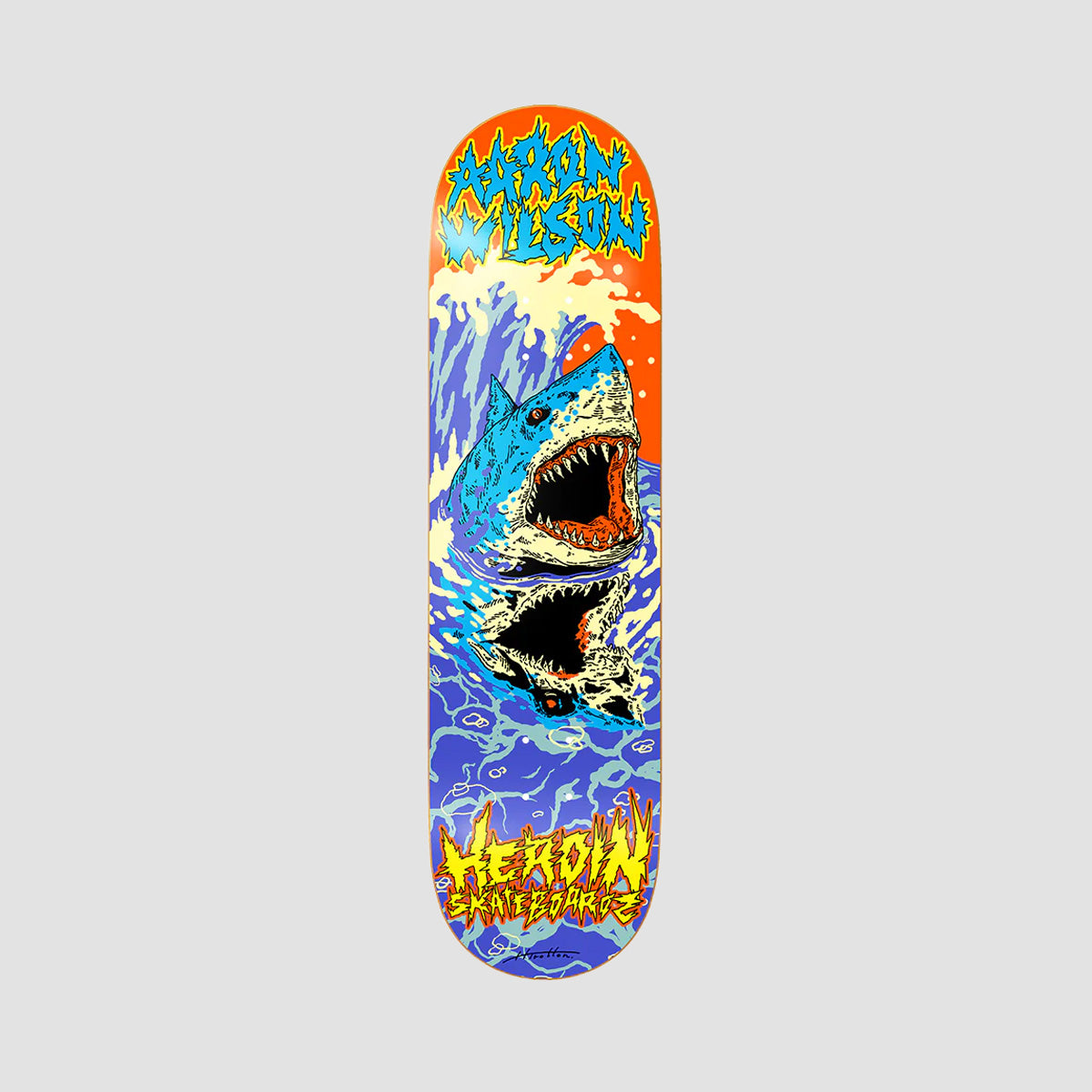 Heroin Dead Reflections Aaron Wilson Razor Edge Skateboard Deck - 8.5"