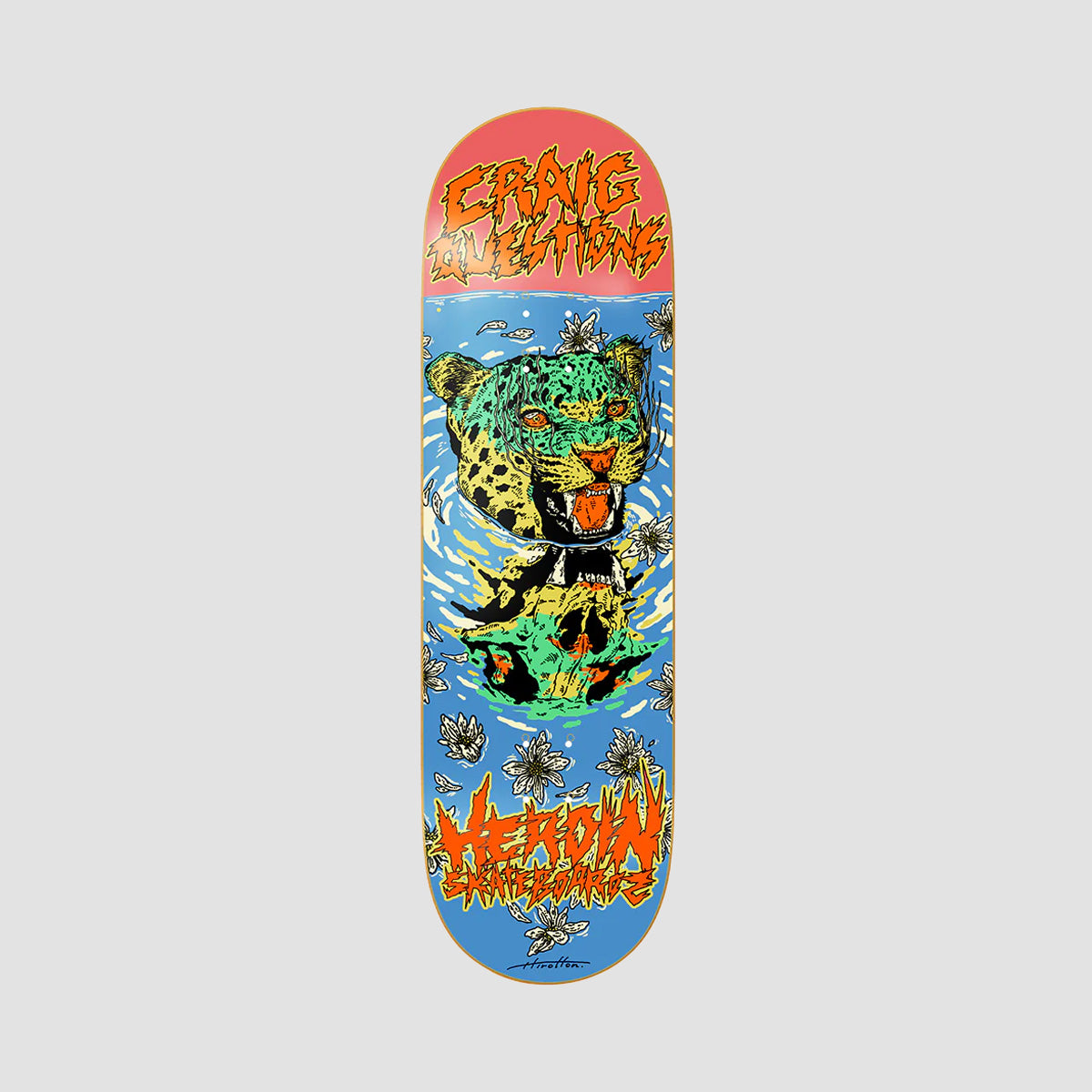 Heroin Dead Reflections Craig Questions Razor Edge Skateboard Deck - 9"