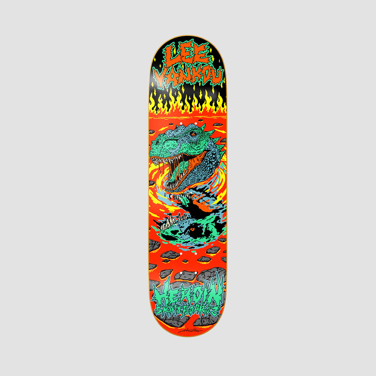 Heroin Dead Reflections Lee Yankou Razor Edge Skateboard Deck - 8.25"