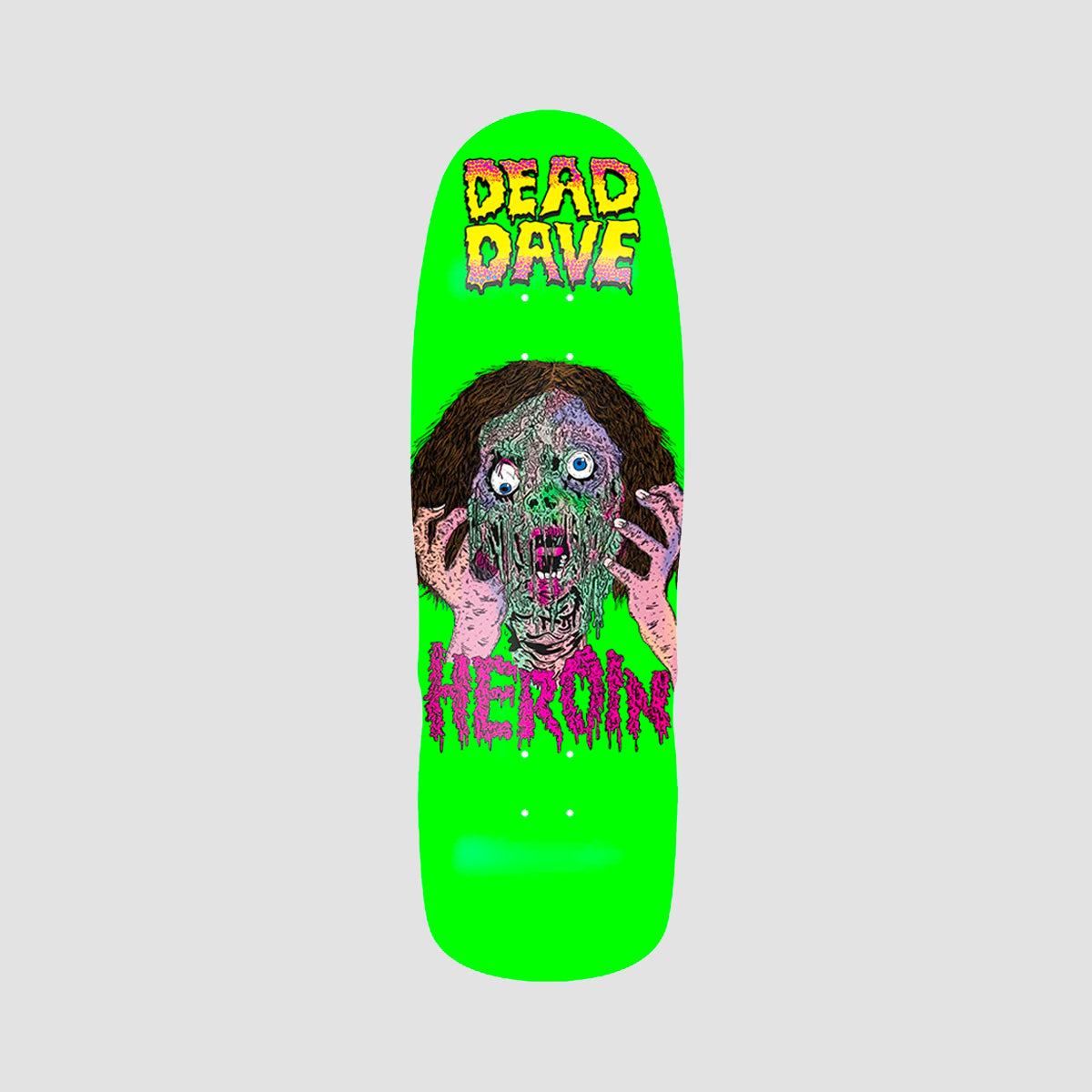 Heroin Facemelters Dead Dave Razor Edge Skateboard Deck - 10.1"