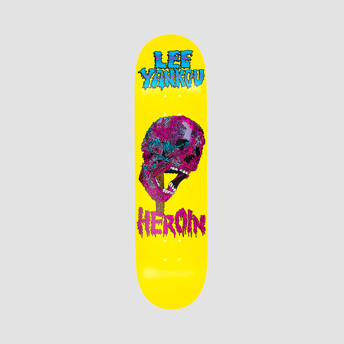 Heroin Facemelters Lee Yankou Razor Edge Skateboard Deck - 8.25"