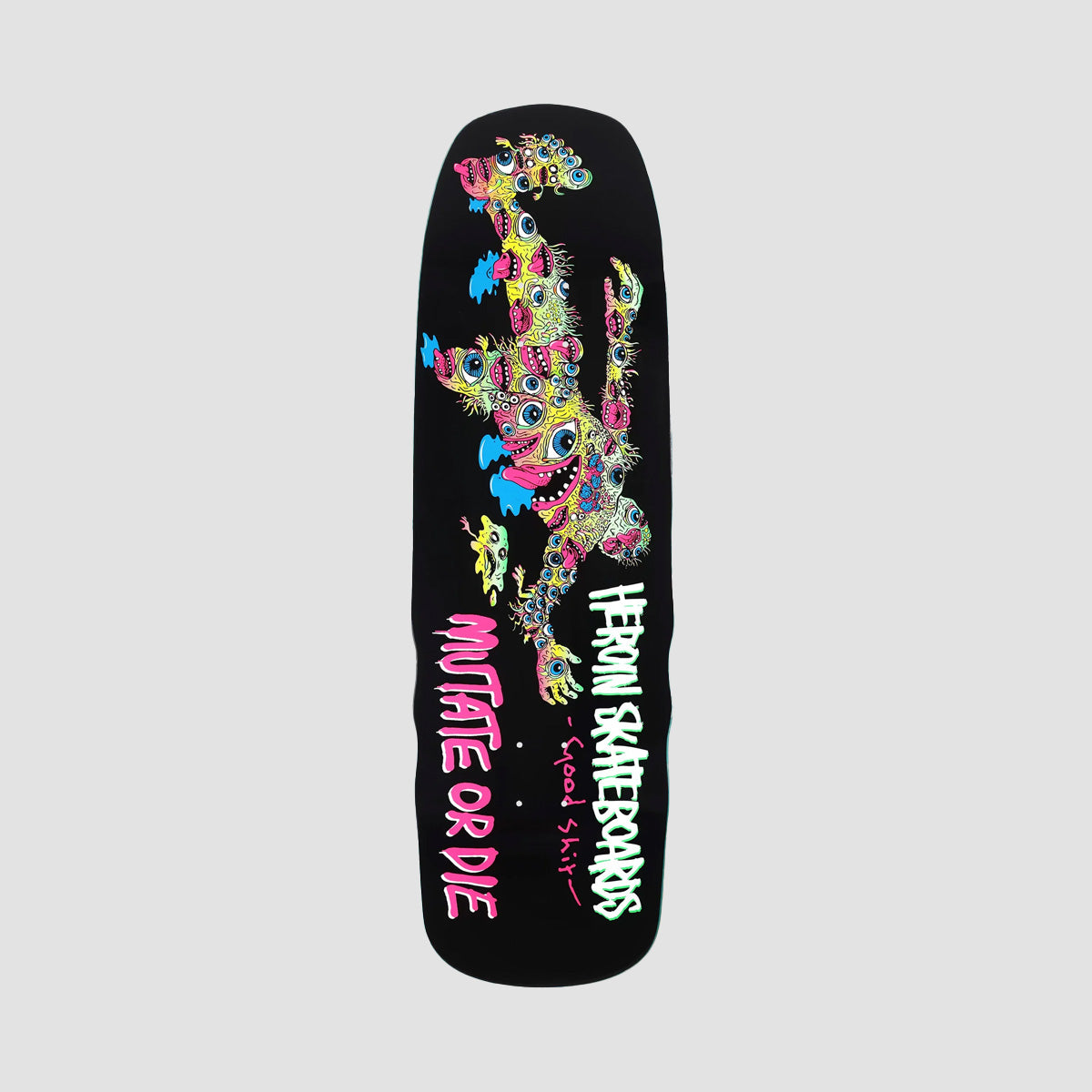 Heroin Mutant Good Shit Mutated Gravedigger Shape Skateboard Deck - 9.75"