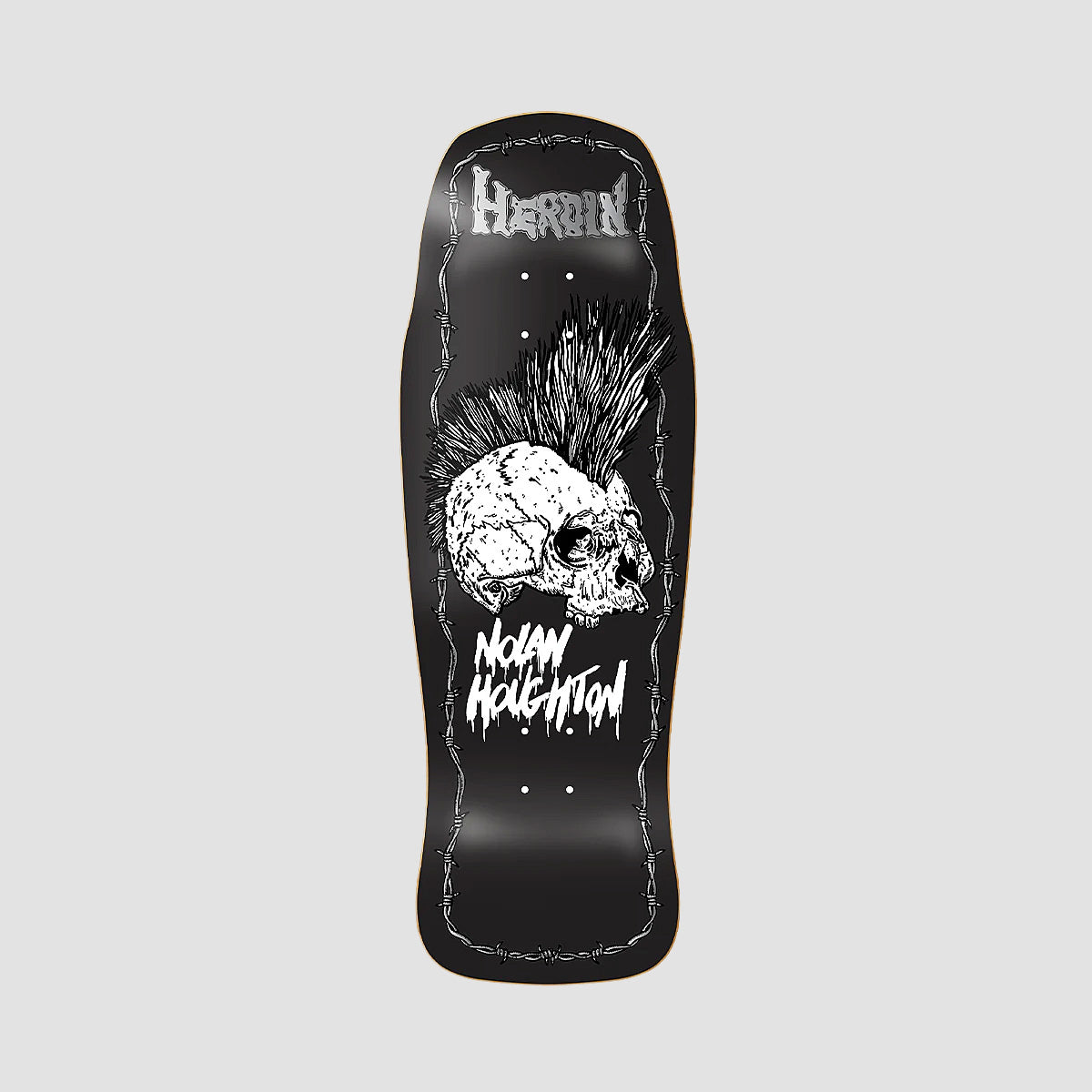 Heroin Nolan Houghton KO2 Punk Skull Skateboard Deck - 10.25"