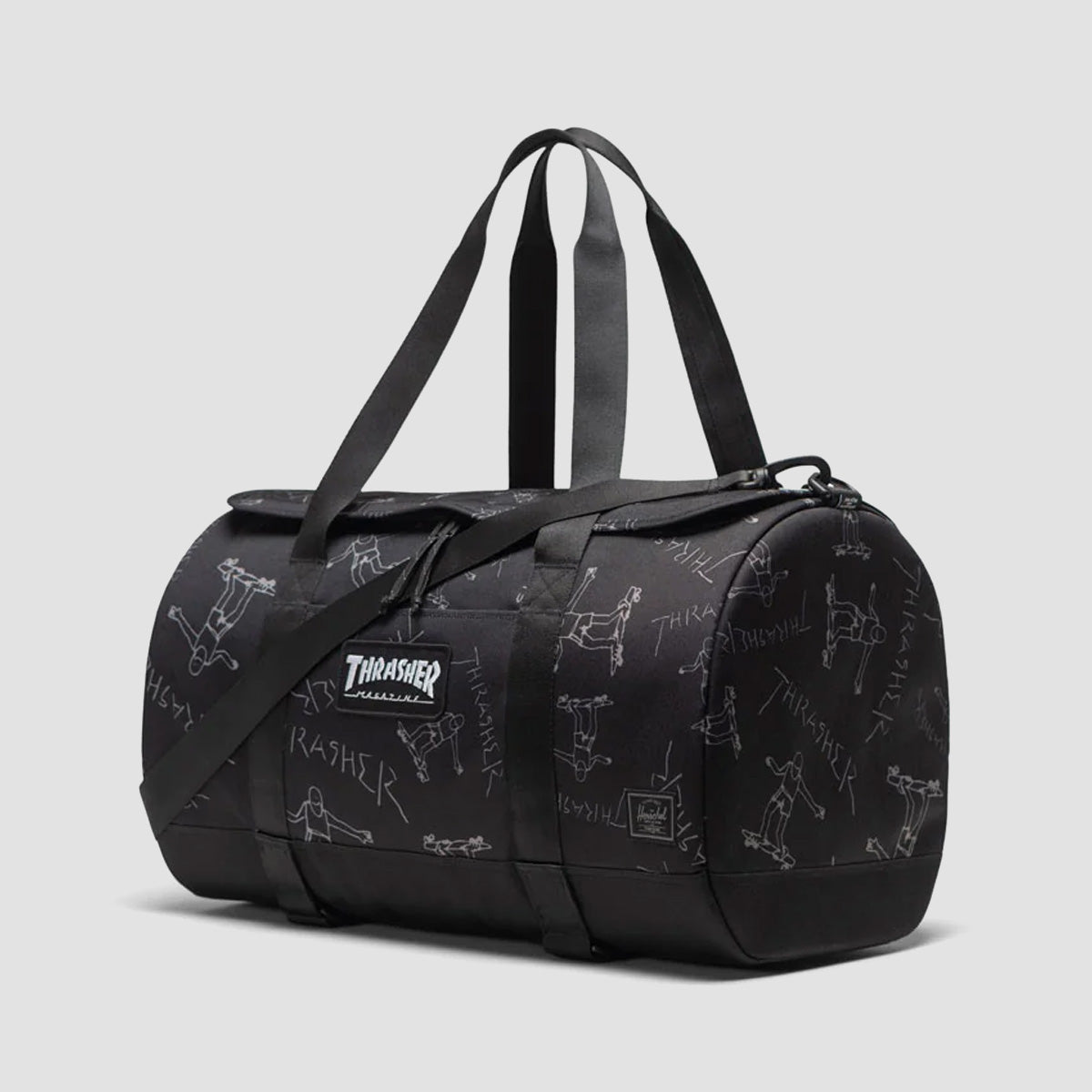 Herschel X Thrasher Gonz Heritage 40L Skate Duffle Bag Black