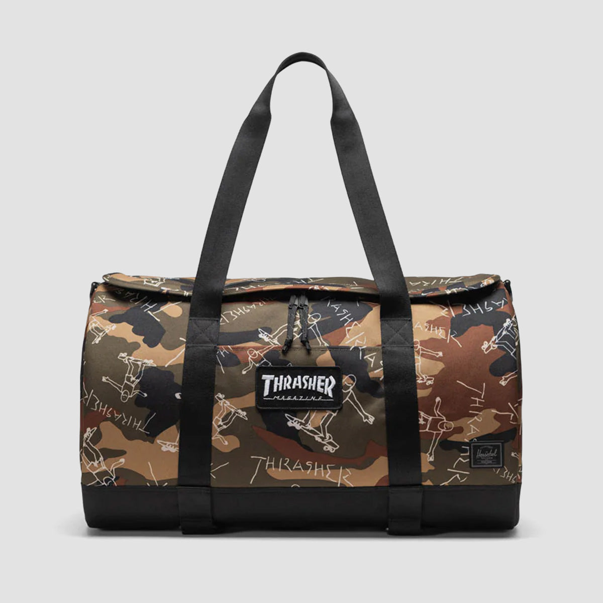 Herschel X Thrasher Gonz Heritage 40L Skate Duffle Bag Woodland Camo
