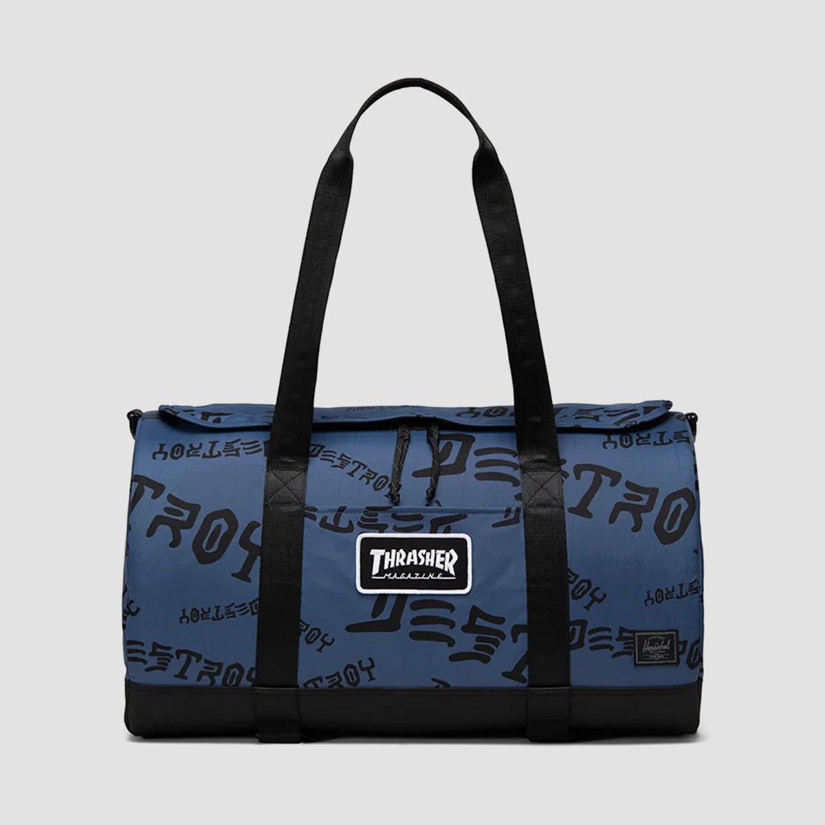 Herschel X Thrasher Heritage 40L Skate Duffle Bag Oceana/Dark Navy Destroy