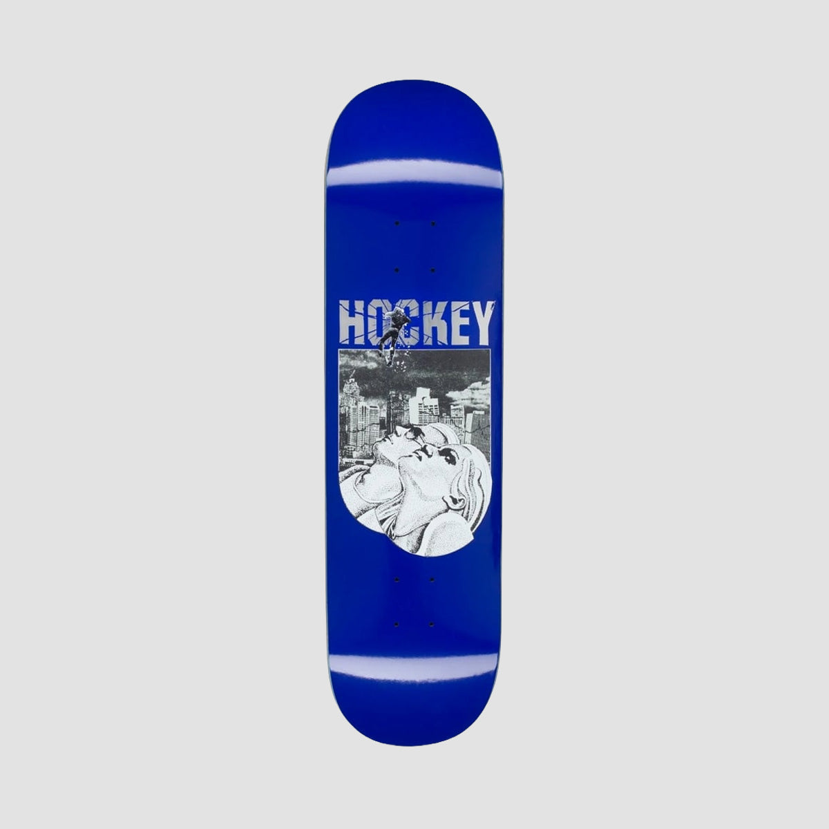 Hockey Look Up Andrew Allen Skateboard Deck Blue - 8.18"