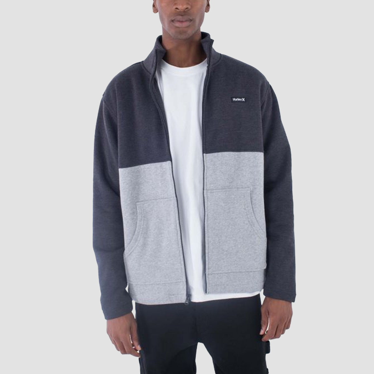 Hurley Alps Block Zip Sweatshirt Heather Black