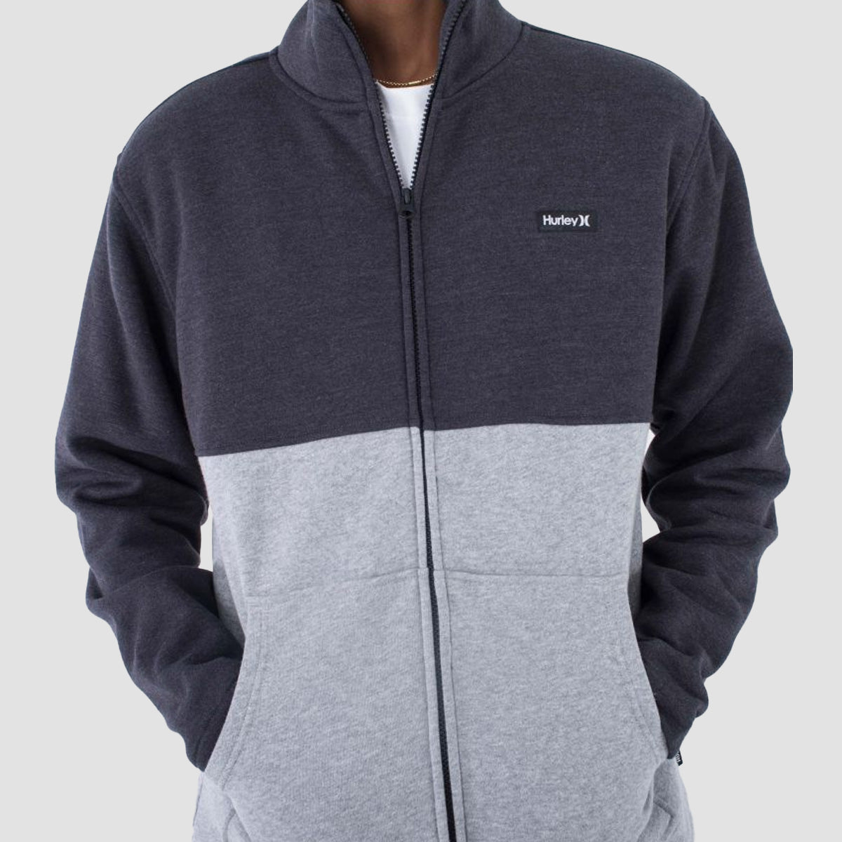 Hurley Alps Block Zip Sweatshirt Heather Black