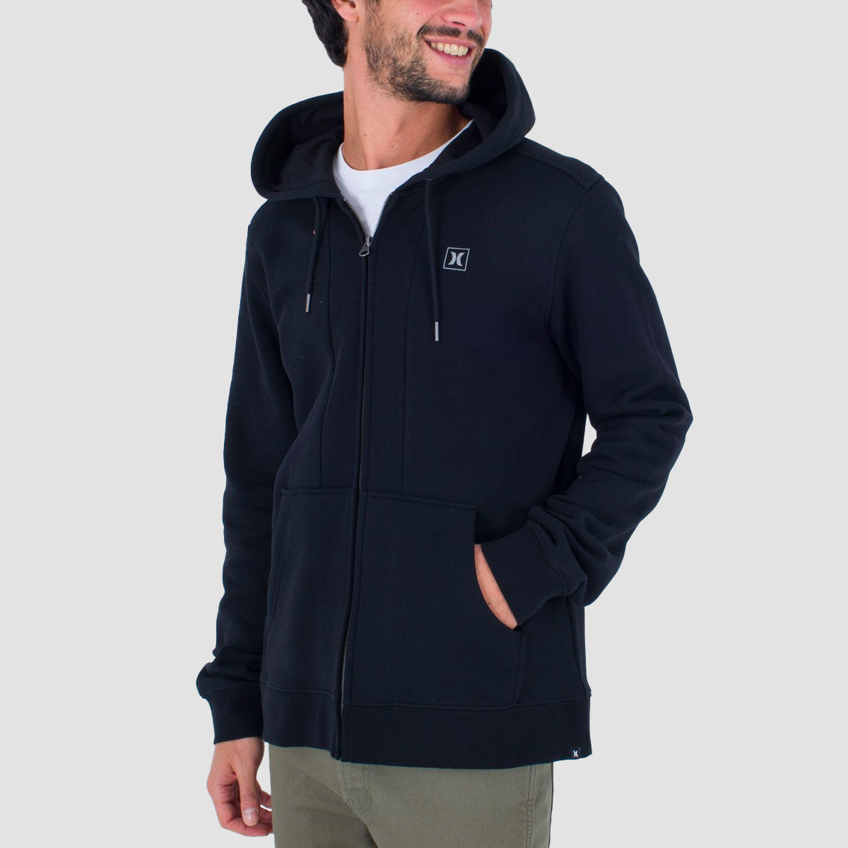 Hurley Box Zip Hoodie Black