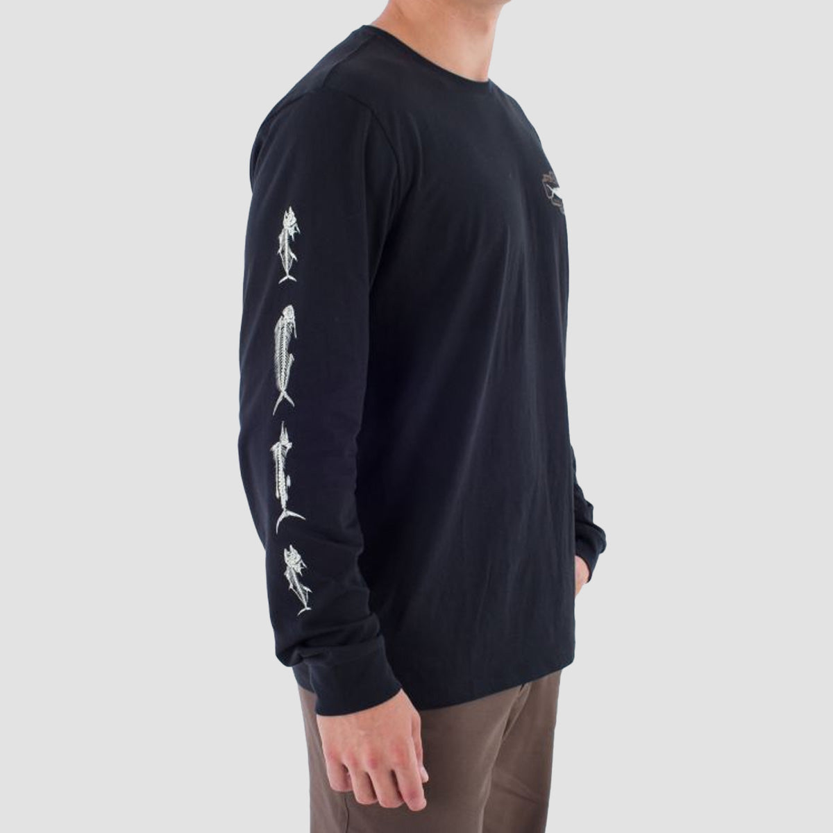 Hurley Everyday Bones Longsleeve T-Shirt Black