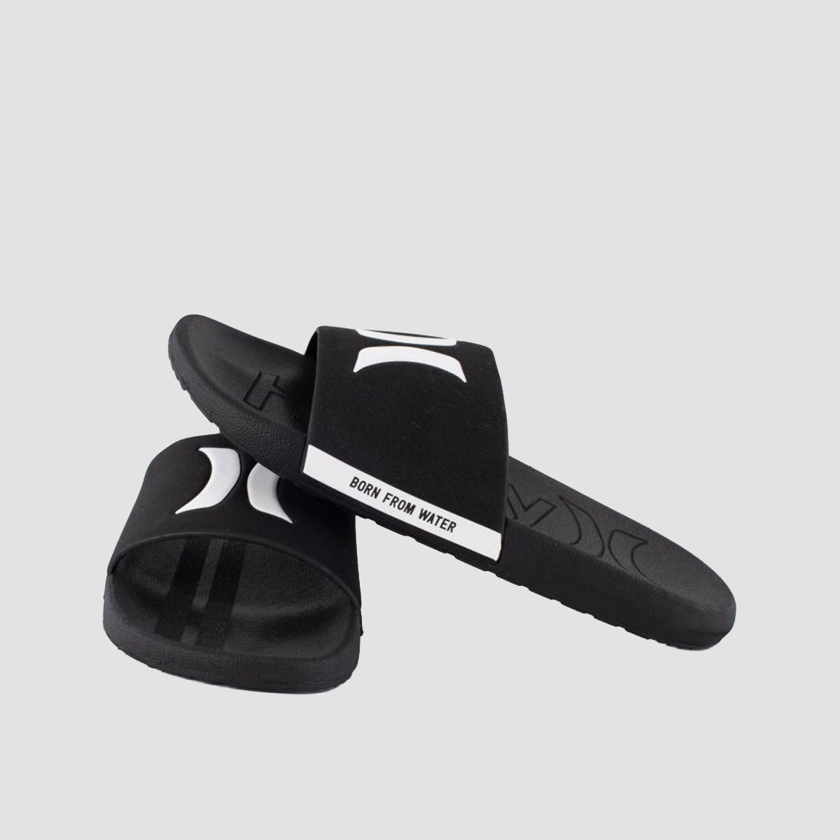 Hurley Magu Slide Sandals Black/White