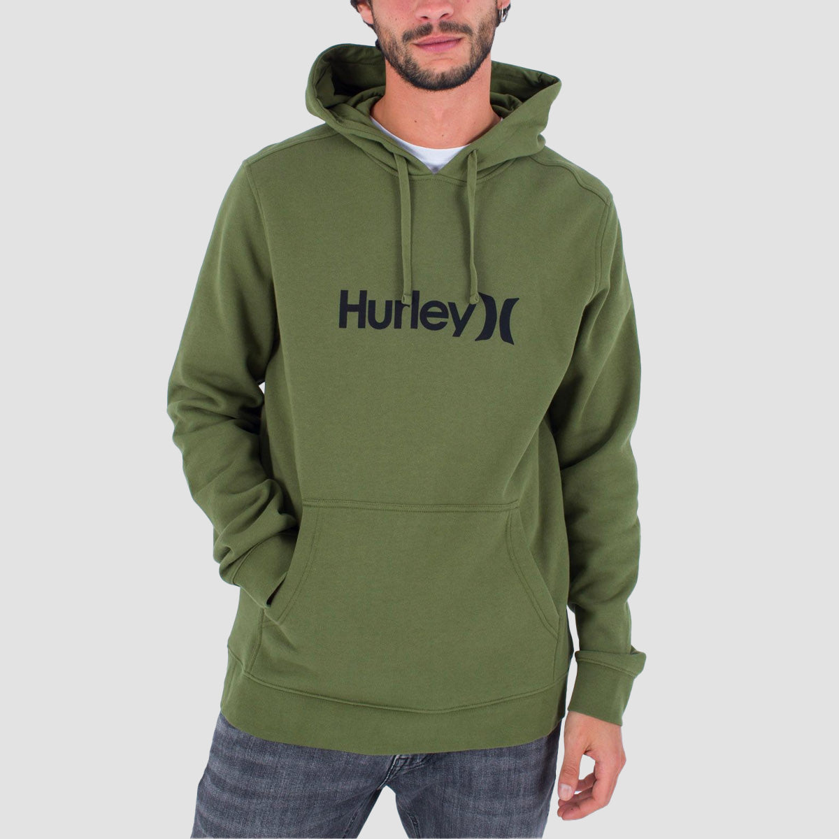 Hurley OAO Solid Seasonal Pullover Hoodie Moss