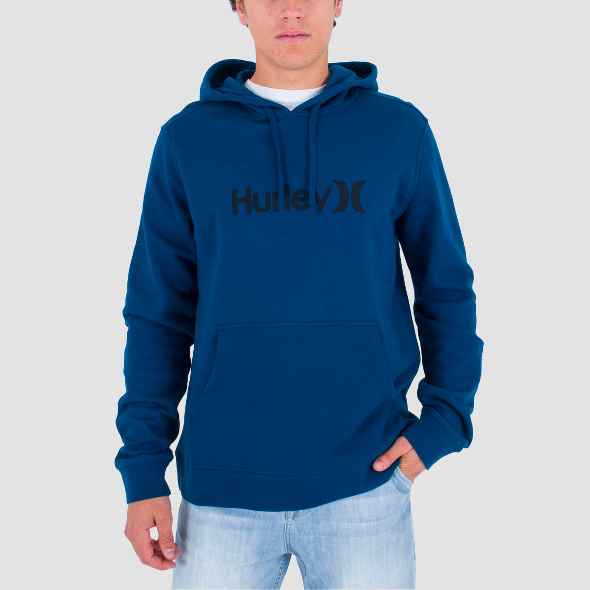 Hurley OAO Solid Seasonal Pullover Hoodie Poseidon Blue
