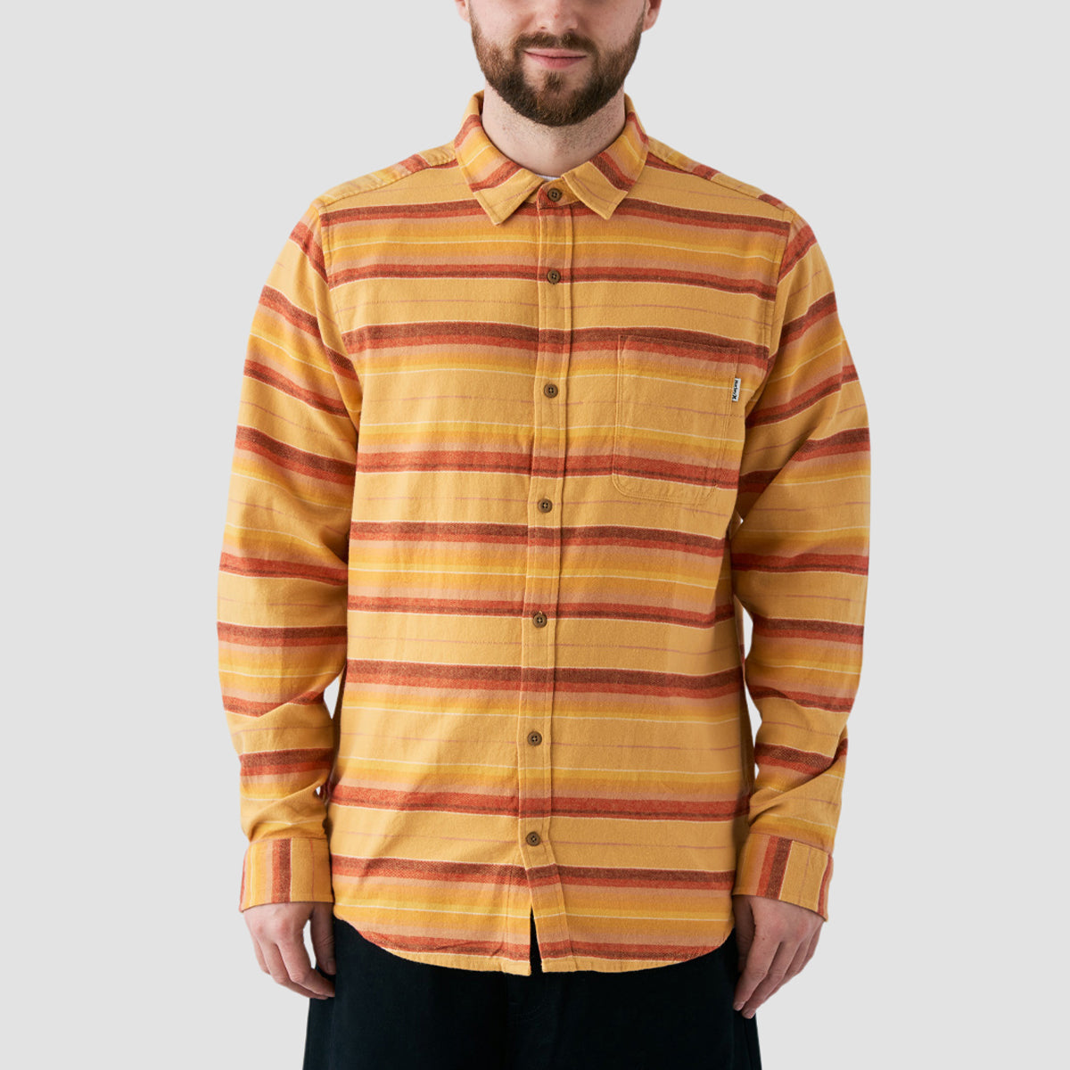 Hurley Portland Organic Flannel Longsleeve Shirt Pebble