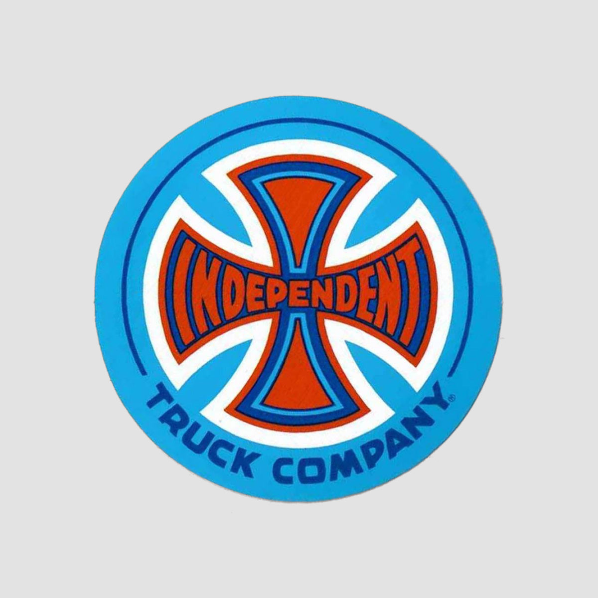 Independent Truck Co Legacy Clear Mylar Sticker (5 Pack) Blue/Orange 25mm