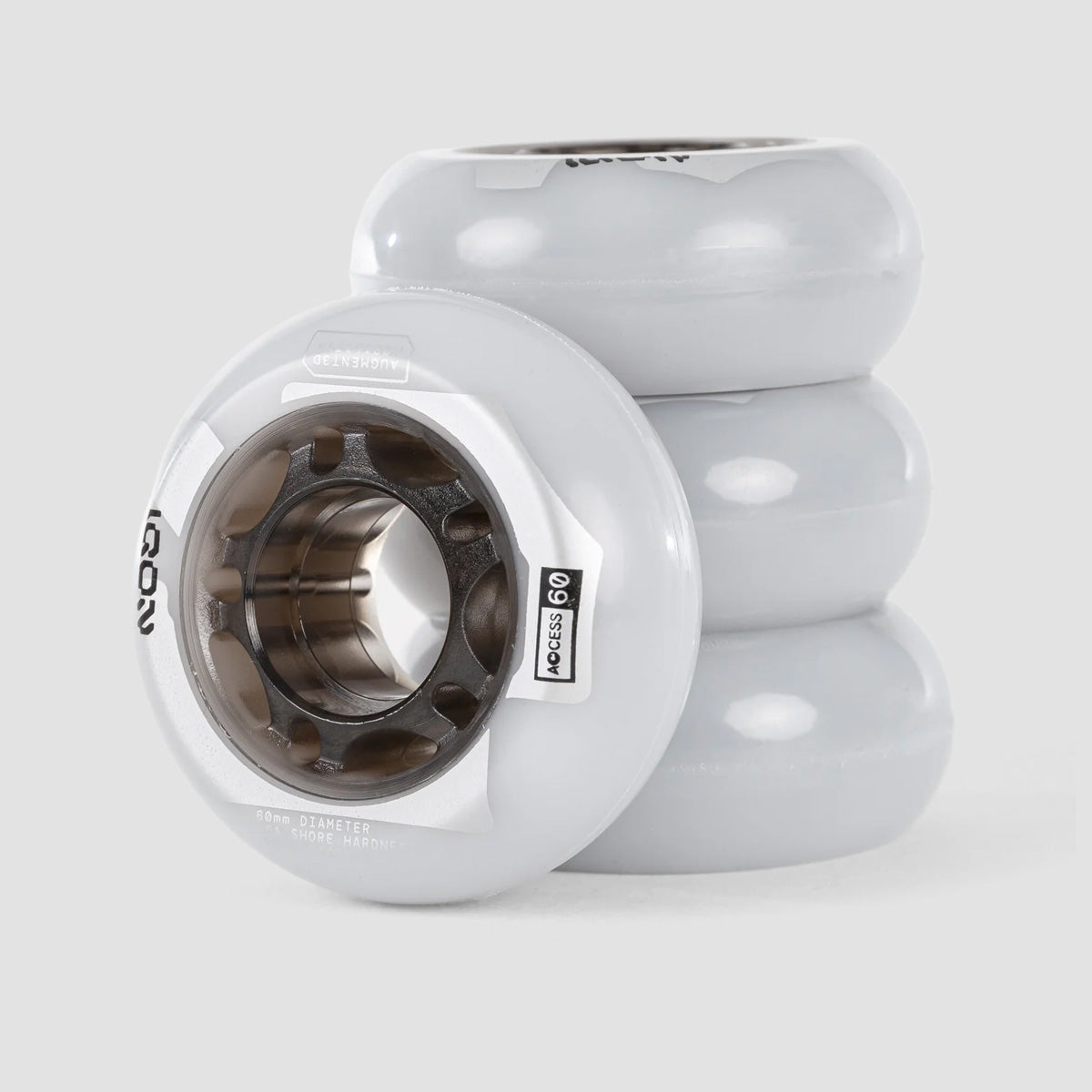 IQON Access 85a Inline Wheels x4 Transparent Black/Natural 60mm