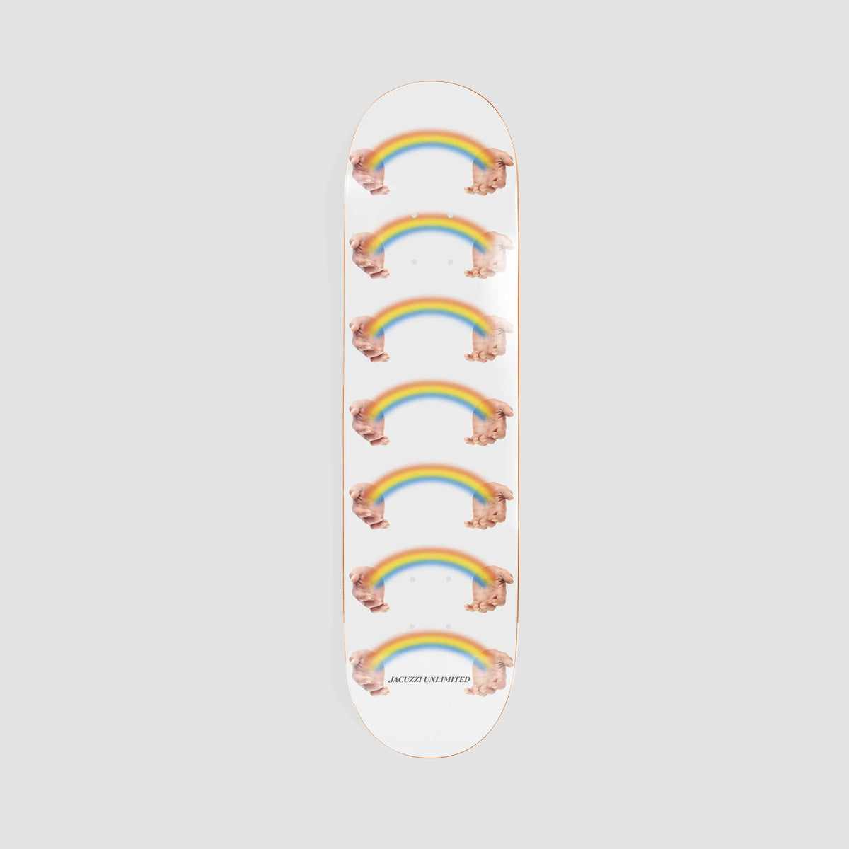 Jacuzzi Unlimited Rainbow Hands Jet Ski EX7 Skateboard Deck White - 8.75"