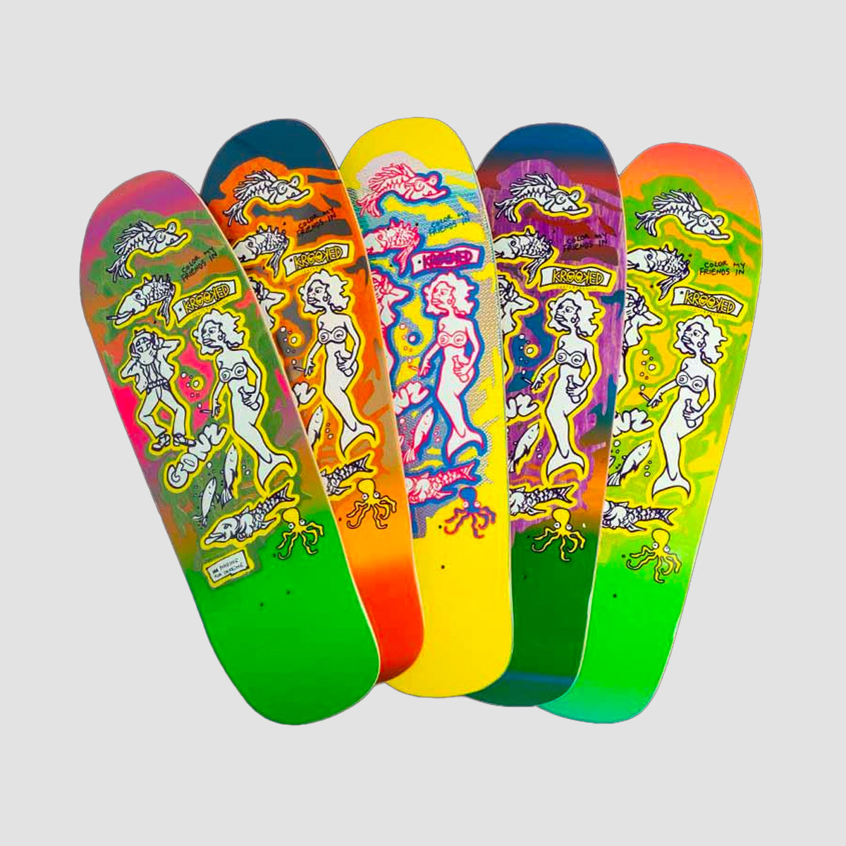 Krooked Gonz Colour Friend SSD24 Skateboard Deck - 9.81"