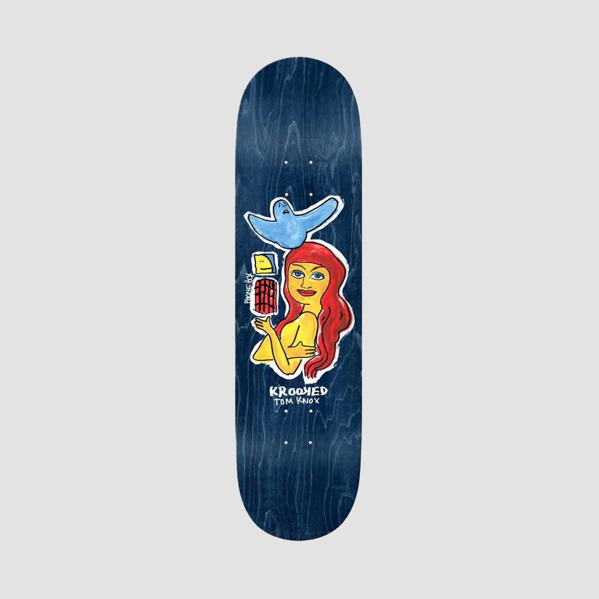 Krooked Tom Knox Phone Box Skateboard Deck Assorted Stains - 8.25"