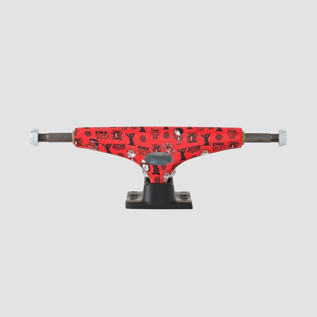 Krux X Stranger Things K5 Code Red Standard Skateboard Trucks 1 Pair Red/Black - 8"