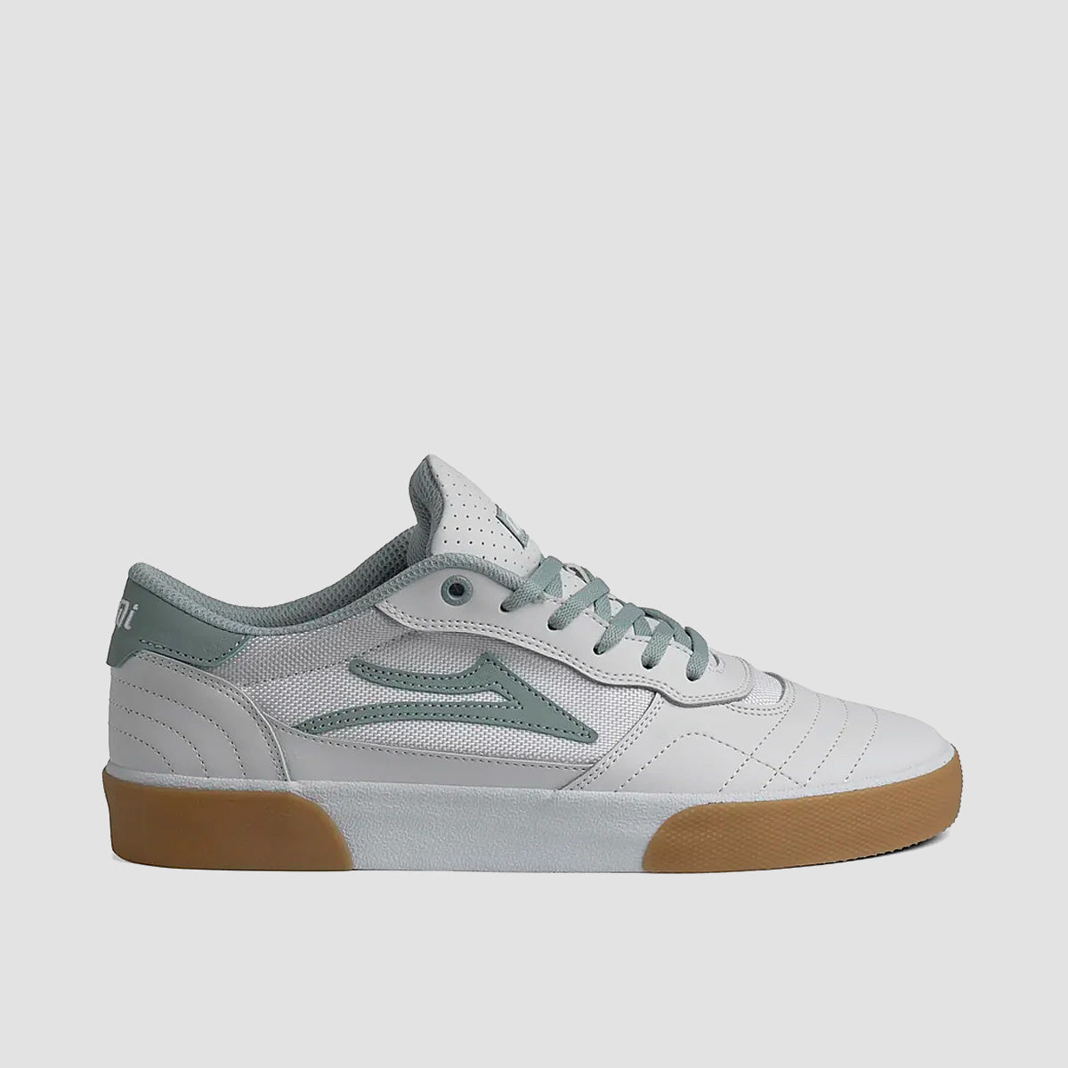 Lakai Cambridge Elite Shoes - White Leather Grey Mist