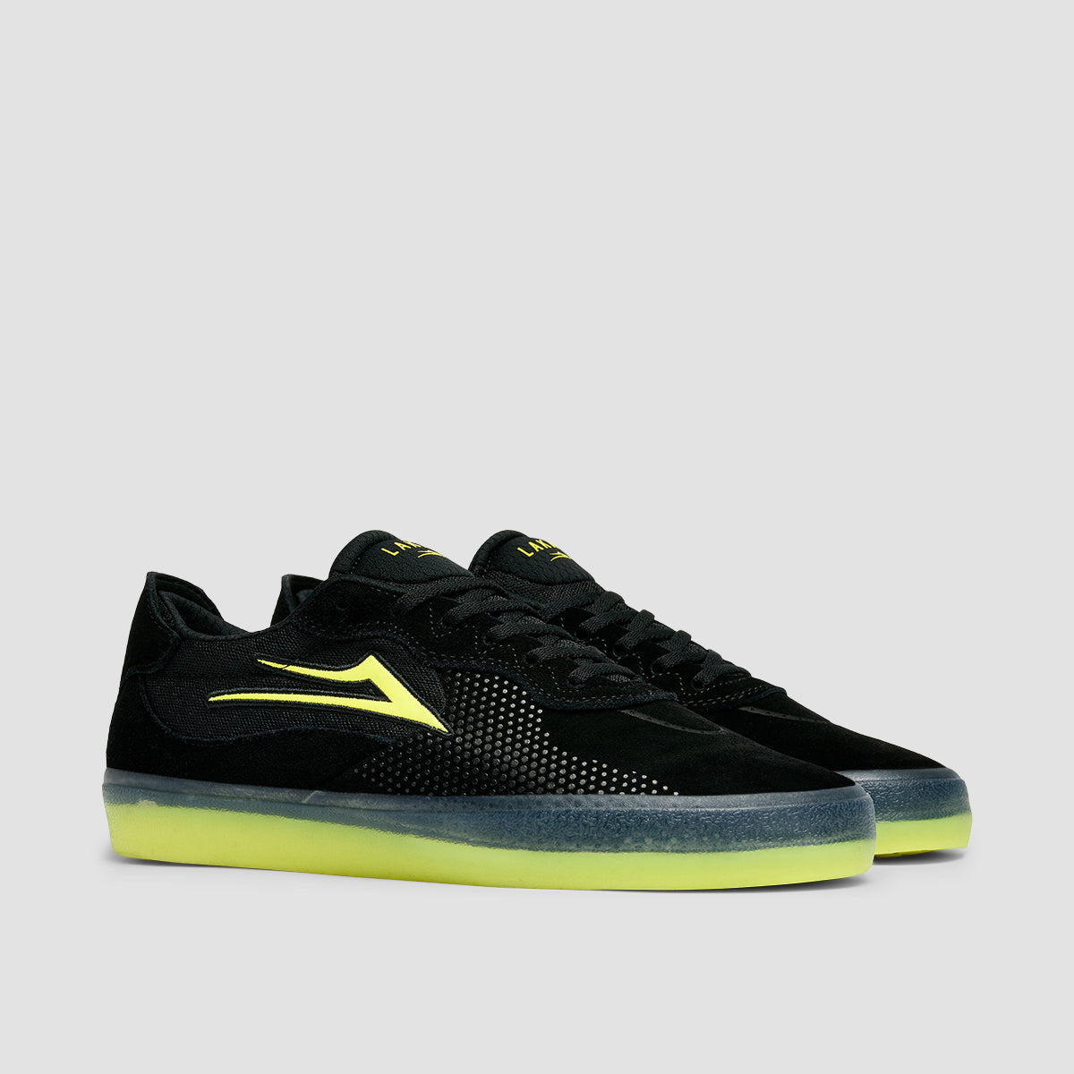 Lakai Essex Shoes - Black Suede/Yellow/Clear