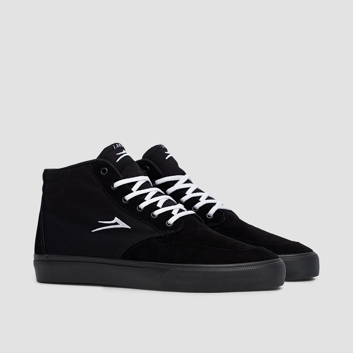 Lakai Riley 3 High Shoes - Black/Black Suede