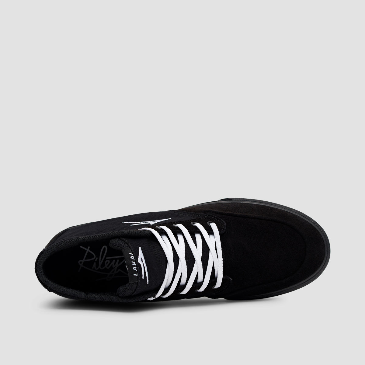 Lakai Riley 3 High Shoes - Black/Black Suede