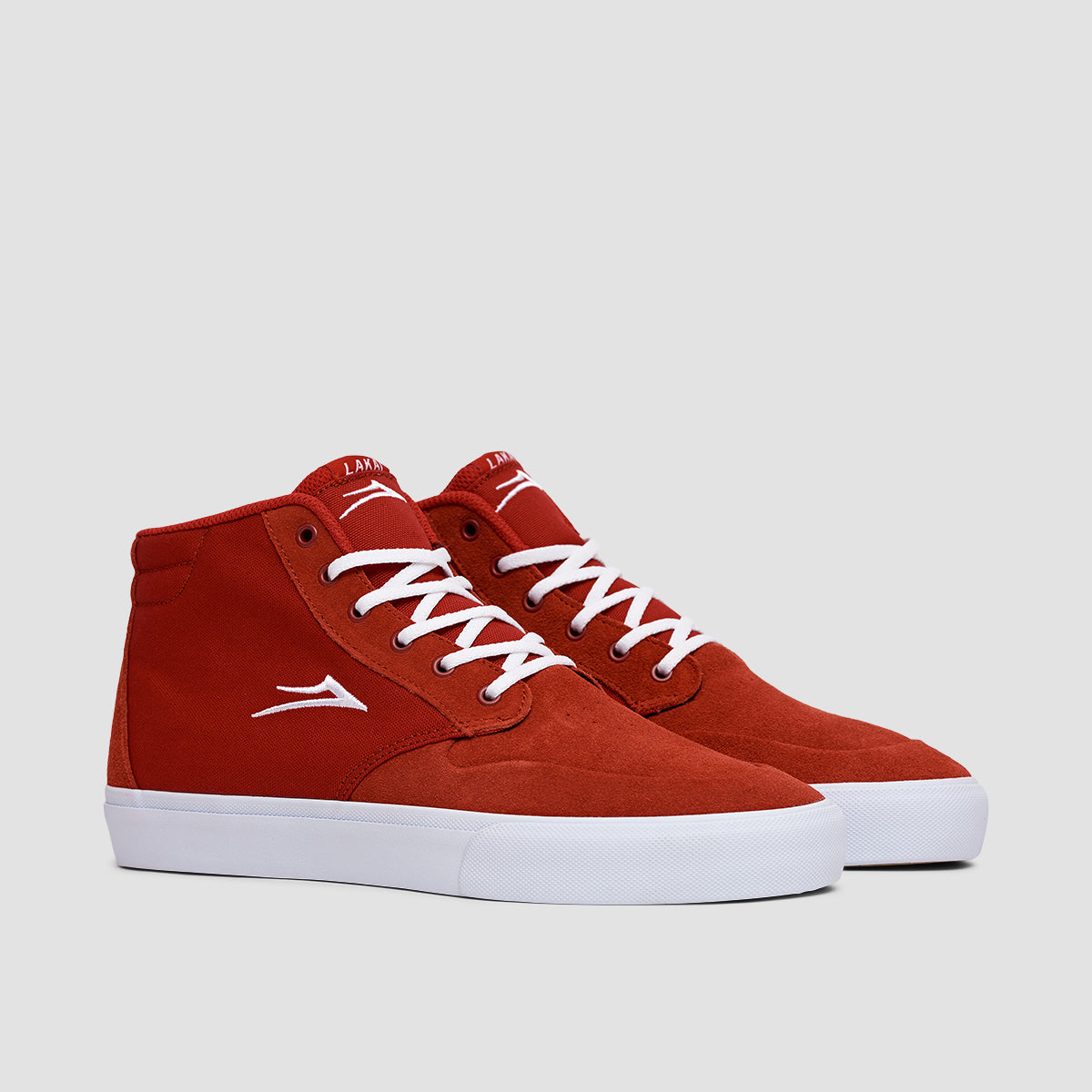 Lakai Riley 3 High Shoes - Red Suede