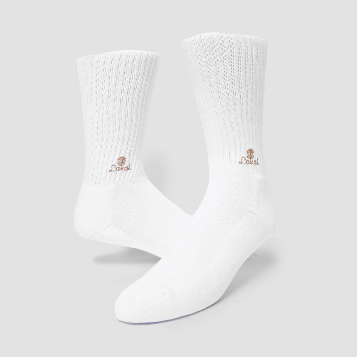 Lakai Rose Crew Socks White