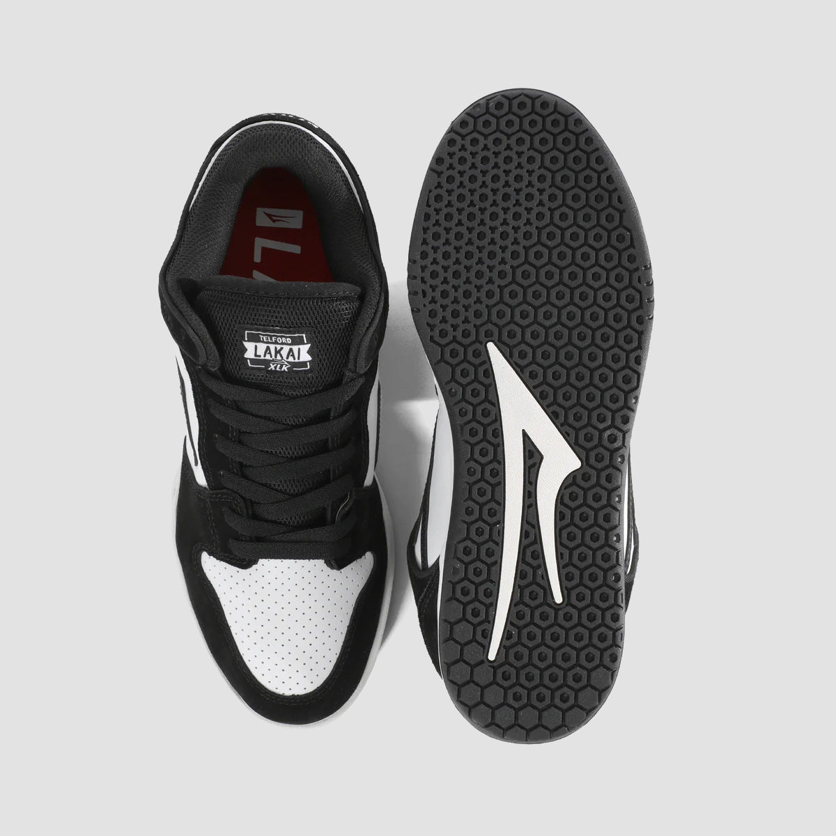Lakai Telford Low Shoes - Black/White Leather