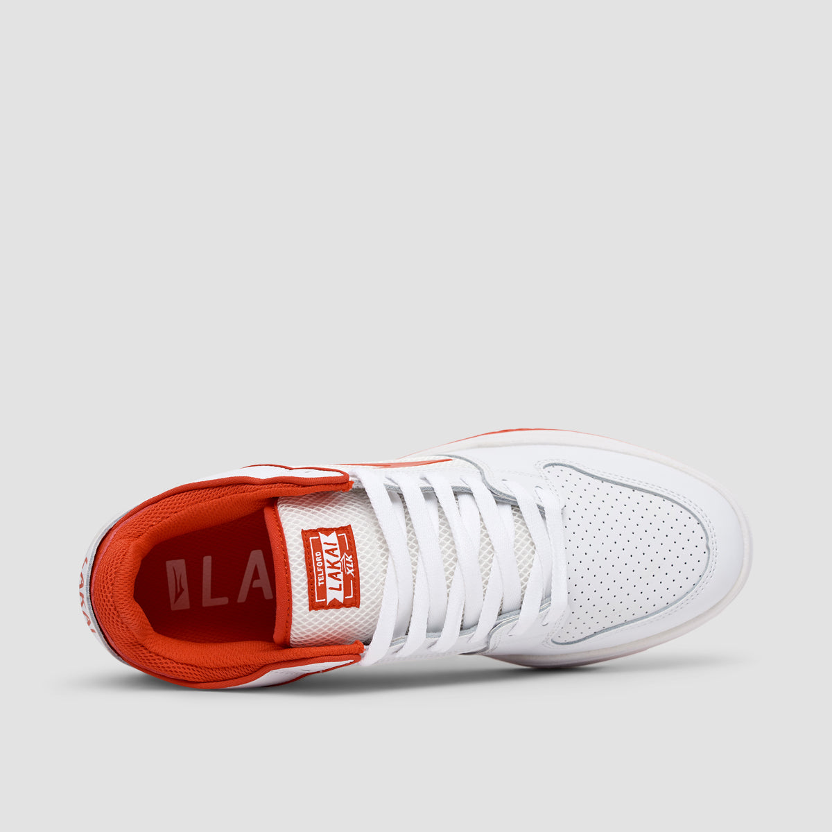 Lakai Telford Low Shoes - White/Red Leather
