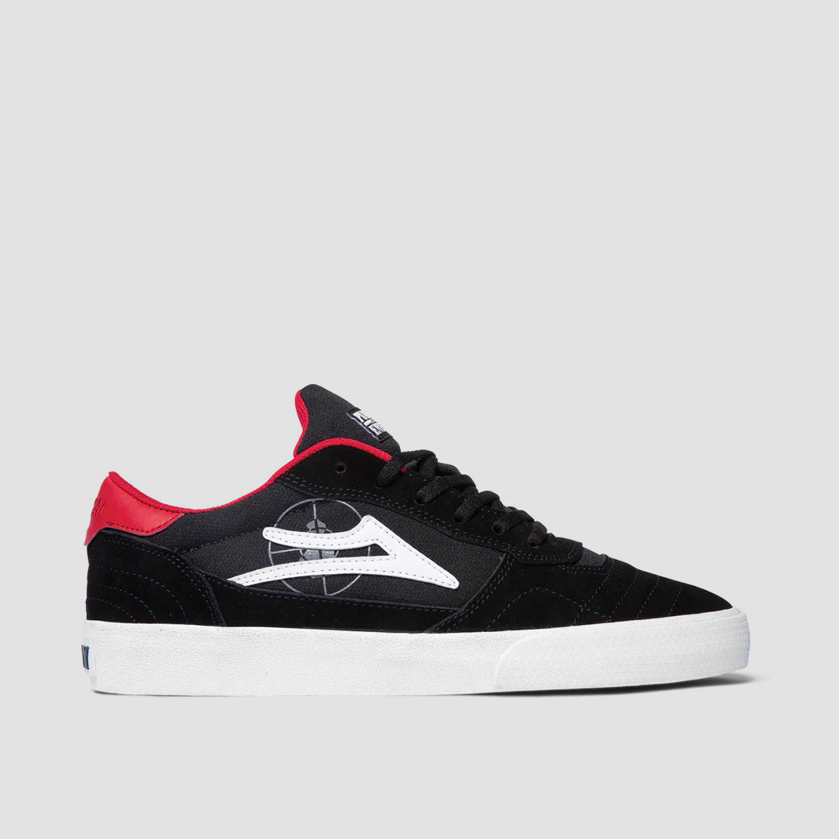 Lakai X Public Enemy Cambridge Skate Shoes - Black/Red Suede