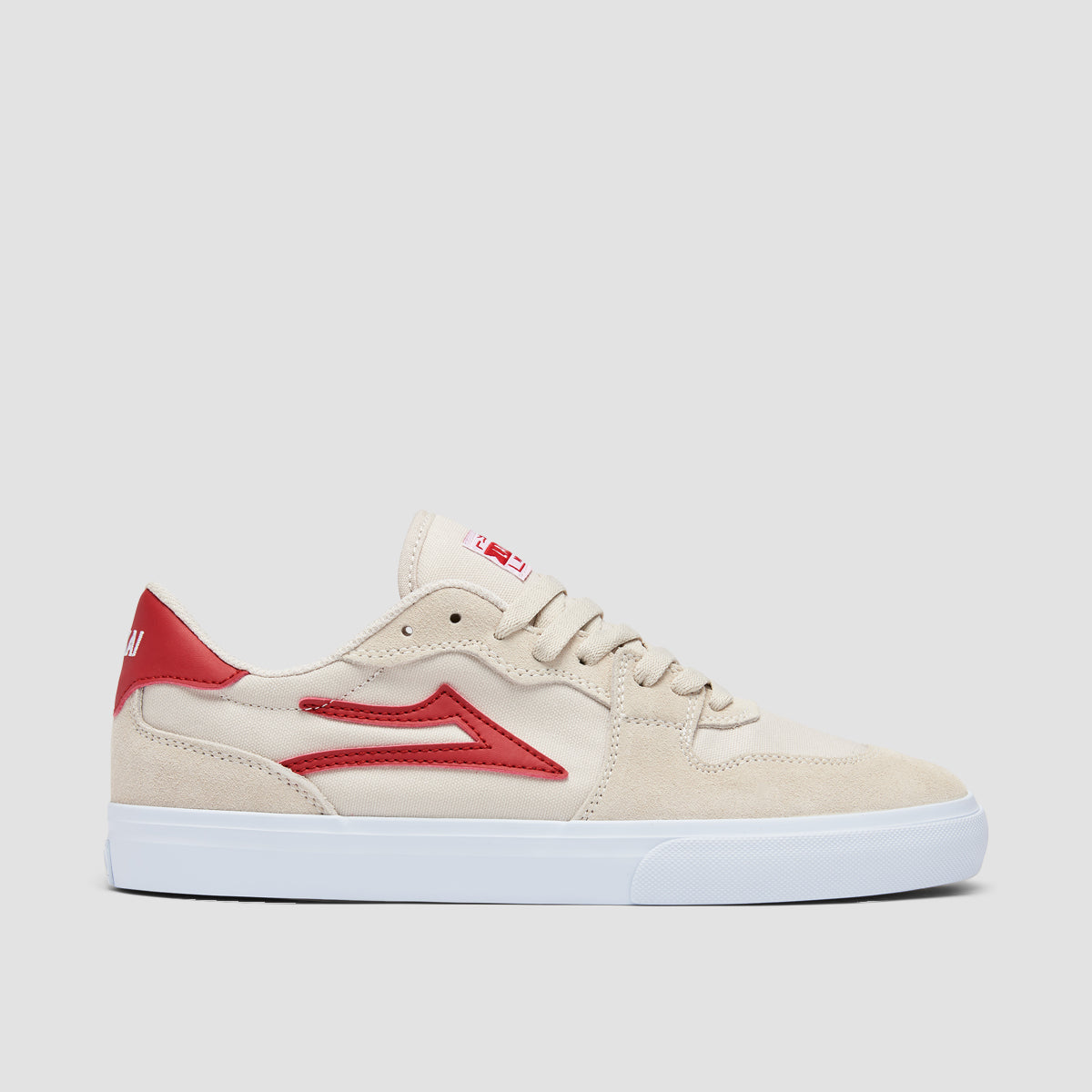 Lakai York Shoes - White/Red Suede