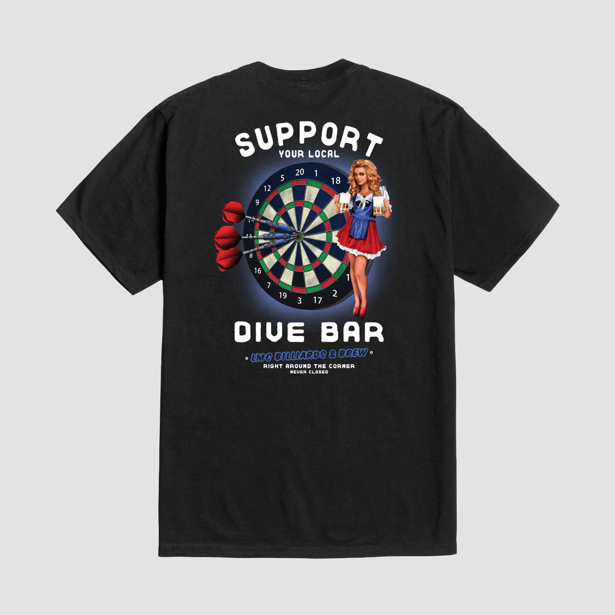 Loser Machine Darts & Beers T-Shirt Black